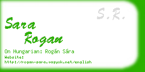 sara rogan business card